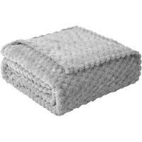 Azalia Knuffeldeken, pluizige deken, 130 x 150 cm, sprei, zachte microvezel, bankdeken, woondeken, warme fleecedeken voor bank en bed, slaapkamer, kantoor, grijs