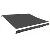 vidaXL Vervangingsdoek voor luifel 580x295 cm polyester grijs