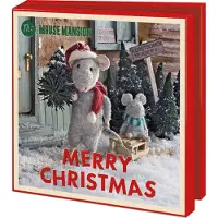 Bekking & Blitz - Kerstkaartenmapje - Set Kerstkaarten - Kunstkaarten - 10 stuks - Inclusief enveloppen – Uniek design - Dieren - Het Muizenhuis - Merry Christmas - The Mouse Mansion