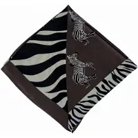 Kamea Zijde sjaal 70x70 cm, Animal Print Zebra & Leopard
