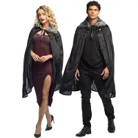 Boland - Cape Crimson zwart - Volwassenen - Viking - Koning - Ridder - Cosplay - LARP - Carnaval - Themafeest