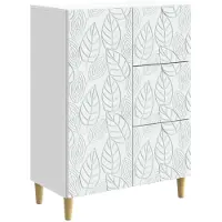 vidaXL Dressoir Wit 66 x 34,5 x 90 cm Bewerkt hout