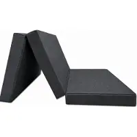 Odol-Plusz Opvouwbaar logeermatras met fauteuilfunctie - 200 x 120 x 10 cm - Schuimmatras, len grafiet