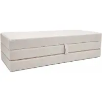 Odol-Plusz Opvouwbaar logeermatras met fauteuilfunctie - 200 x 120 x 10 cm - Schuimmatras, len lichtbeige