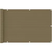 vidaXL Balkonscherm 90x500 cm HDPE taupe