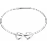 Yehwang Bangle met 2 Hartjes Goud