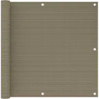 vidaXL Balkonscherm 90x300 cm HDPE taupe