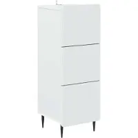 vidaXL Ladekast Wit 33 x 34,5 x 92 cm Bewerkt hout