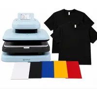 Loklik ImPress Auto 2-Smart Starter Set Blauw | Hittepers + HTV Flexfolie + T-shirts