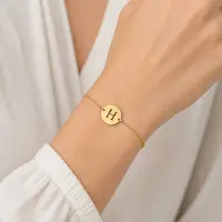 Yehwang Munt Armband met 1 Initiaal Goud