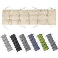 Garronda Bankkussen 180x50 cm – 10 cm dik – Waterafstotend & UV-bestendig – met Banden – Cappuccino GD-AM-Bono