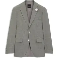 BOSS Slim-fit blazer van gemeleerd stretchmateriaal
