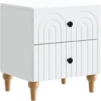 vidaXL Nachtkastje met lade Wit 43 x 34,5 x 48 cm Bewerkt hout