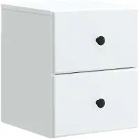 vidaXL Muurbevestigde Nachttafel Wit 34,5 x 33 x 40 cm Bewerkt hout