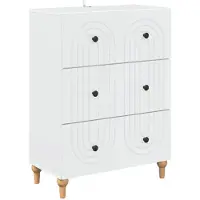 vidaXL Ladekast Wit 66 x 34,5 x 90 cm Bewerkt hout