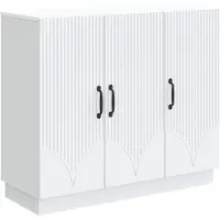 vidaXL Dressoir Wit 89 x 34,5 x 77 cm Bewerkt hout