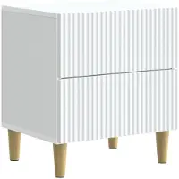 vidaXL Nachtkastje met lade Wit 43 x 34,5 x 48 cm Bewerkt hout