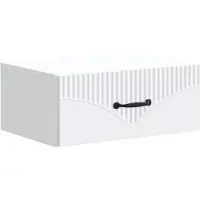 vidaXL Muurbevestigde Nachttafel Wit 49 x 34,5 x 20 cm Bewerkt hout