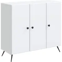 vidaXL Dressoir Wit 89 x 34,5 x 80 cm Bewerkt hout