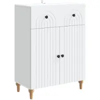 vidaXL Dressoir Wit 66 x 34,5 x 90 cm Bewerkt hout