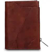 Briciole Herenzak Portemonnee, echt leer, magnetische sluiting, zwart, blauw, bruin