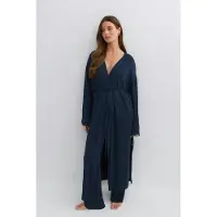 Gina Tricot Soft lace loungewear robeochtendjassen Blauw MDames