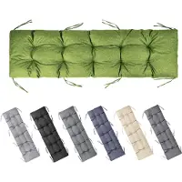 Garronda Bankkussen 180x50 cm – 10 cm dik – Waterafstotend & UV-bestendig – met Banden – Groen GD-AM-Bono