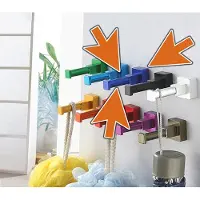 WT&D Set van 10 kledinghaken (donkerblauw, vierkant, aluminium)