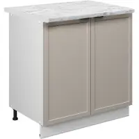 Vicco Fame-Line Wastafelkast – 80 cm met legplank, WB Marmer GrijsBeige