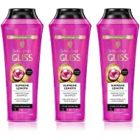 GLISS Kur Supreme Length Shampoo 250 ml - Voordeelverpakking 3 stuks