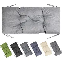 Garronda Bankkussen 100x50 cm – 10 cm dik – Waterafstotend & UV-bestendig – met Banden – Lichtgrijs GD-AM-Bono