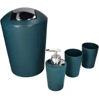 MamboCat 3-delige badkamerset MARTA Zwart: 1 zeepdispenser & 2 bekers – 2x 24201 & 1x 24202