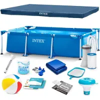 Intex Rectangular Frame - Opzetzwembad - 300 x 200 x 75 cm - Met Filterpomp - 16-in-1 Mega Set