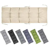 Garronda Bankkussen 160x50 cm – 10 cm dik – Waterafstotend & UV-bestendig – met Banden – Cappuccino GD-AM-Bono