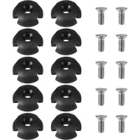Torribaly 10 Stuks Deklijngeleider, Sleuf, Ronde Trekkoordgesp, Montageaccessoires voor Kajak, Kano, Boot