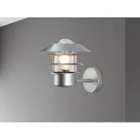 Elstead Lighting LED Wand Buitenlamp Helsingor | 1X E27 Max 60W | IP44 | Dimbaar | Silver