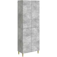 vidaXL Kast Set 2 pcs Betongrijs Bewerkt hout