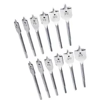 WT&D Set van 12 speedboren (voor hout, 10, 12, 16, 18, 20 en 25 mm)