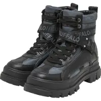 Buffalo Veterlaarsjes 'Aspha' nachtblauw / enziaan / zwart