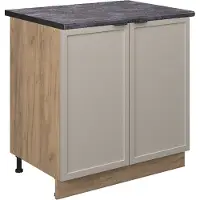 Vicco Fame-Line Keukenonderkast – 80 cm met legplank, WB Antraciet GrijsBeige