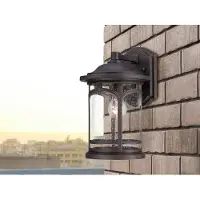 QUOIZEL Wandlamp buiten Marblehead, brons / oud-messing, Glas, Maritiem, Wandlamp buiten