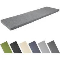 Garronda Bankkussen 120x40 cm – 4 cm dik – Waterafstotend & UV-bestendig – Grijs GD-AM-Dino