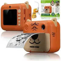 Freek Vonk x Bresser - Instant Camera voor Kinderen - Maak Selfies met Freek Vonk of met Dieren - Print foto's direct