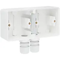 Technim Niko Hydro Opbouwdoos 2V Hori. + 2 M20 Ingangen + Wartel