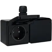 Niko New Hydro Wandcontactdoos (WCD-schakelmateriaal) (Europese Stekkerdoos) - 761-37846