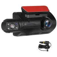 Melitt Dual Dash Cam voor en Binnen 1440P + 1080P Auto Zwart Box Dash Camera 3 Inch IPS Camera Recorder Nachtzicht