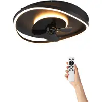 Ventiluxe Plafondventilator Sofia met verlichting - Ø50cm - 3 snelheden - Afstandsbediening - Zwart