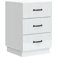 vidaXL Nachtkastje met lade Wit 43 x 41 x 63,5 cm Bewerkt hout