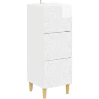 vidaXL Ladekast 33 x 34,5 x 90 cm Bewerkt hout Hoogglans Wit