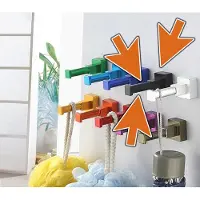 WT&D Set van 10 kledinghaken (zwart, vierkant, aluminium)